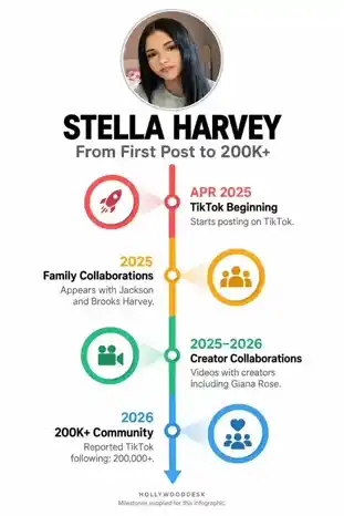 Stella Harvey, TikTok creator and younger sister of the Harvey Twins